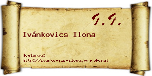 Ivánkovics Ilona névjegykártya