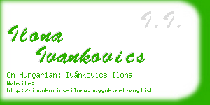 ilona ivankovics business card